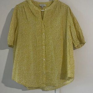 Yellow button up tunic